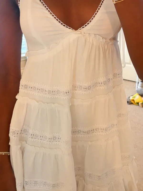 Altar’d state white dress Beautiful Details - SAME DAY SHIPPING & OPEN TO OFFERS🤗🤗 #altardstate #sororityrush - Image 2