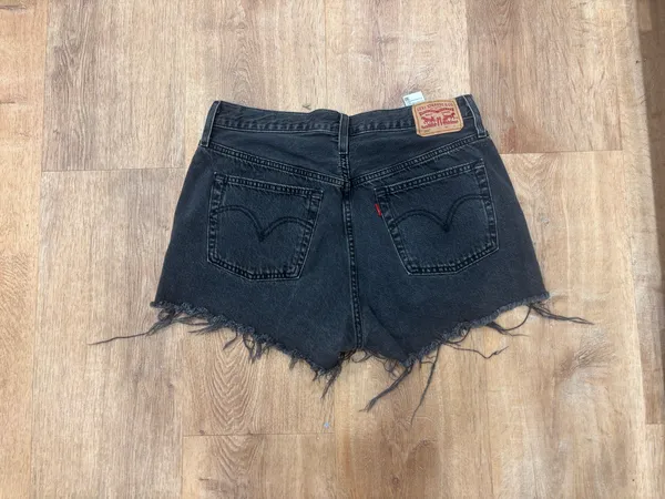 Black Levi’s 501 Jean Shorts Button Fly - Image 2