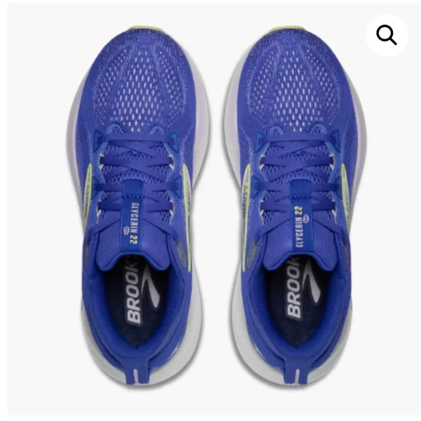 Brooks Glycerin 22 Womens Running Shoes Amparo Blue Yellow Size 6 NWB No Lid - Image 2