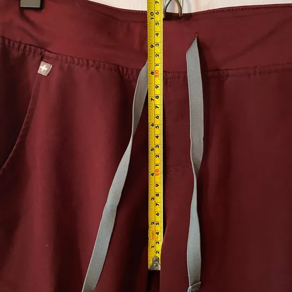 FIGS Burgundy Red Zamora Jogger Scrub Pants Uniform Nurse Doctor Women's Medium - Image 8