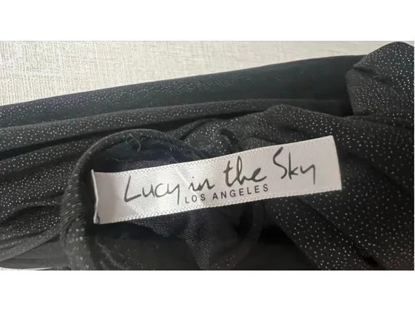 Lucy In The Sky Black Metallic Ruched Corset Mini Cocktail Dress - Image 3