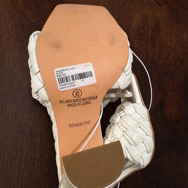 Forever 21 White Braided Heels - Image 4
