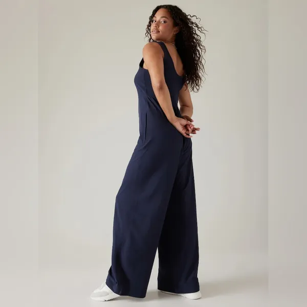 NWT Athleta Passenger Jumpsuit navy blue color Size Small - Image 3
