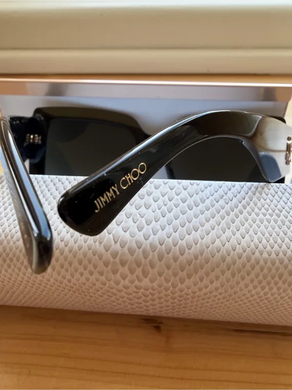 Jimmy Choo RENEE S 8079O Sunglasses NWOT Black Gold Made Italy - Image 5