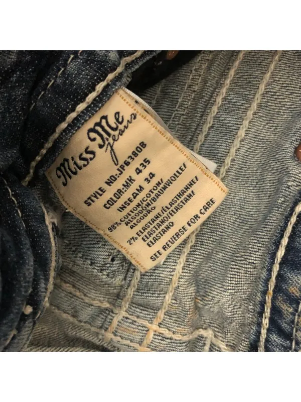 Miss Me Womens Signature Bootcut Jeans Size 29 Medium Wash Distressed Denim - Image 6
