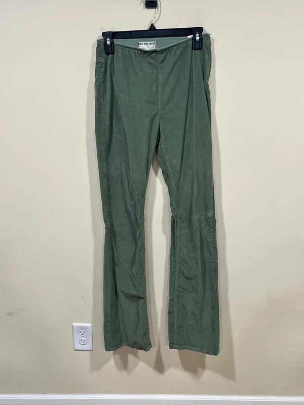NWT olive green We The Free by Free People pull-on corduroy pants size 28 - Image 3