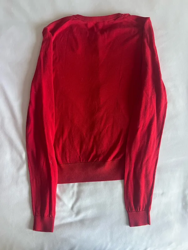 ZARA Red Button Down Long Sleeve - Image 2