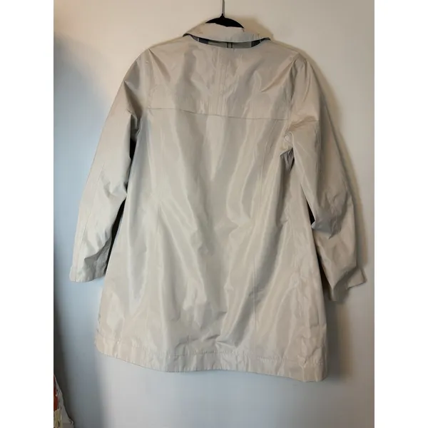 Barbour Babbity Reversible Waterproof Jacket Womens US 6 Tan/plaid NEW READ - Image 16