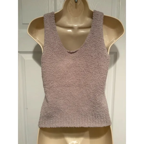 UGG Dulcie Tank Top Fuzzy Soft Cozy Lounge Beige M NWT‎ Rtw Plush - Image 3