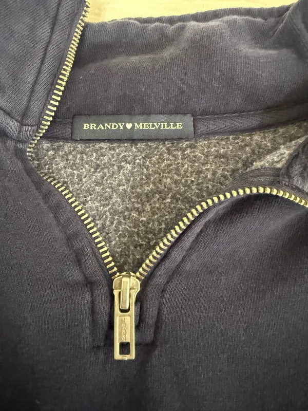 Brandy Melville grey quarter zip sweatshirt #loungewear #cozy - Image 2