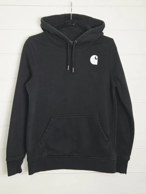 Carhartt Black Logo Pullover Hoodie Size S - Image 2