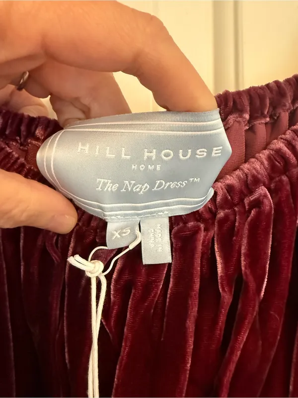 Hill House Home The Jasmine Nap Dress in burgundy velvet - XS - NWT - Image 2