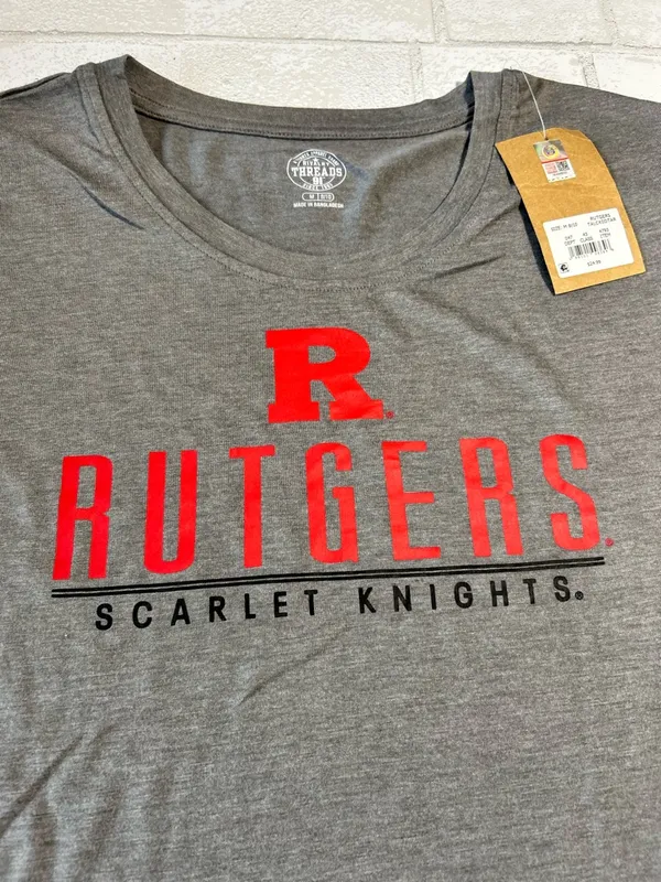 Rivalry Threads Rutgers University Scarlet Knights Gray Tee - Image 2