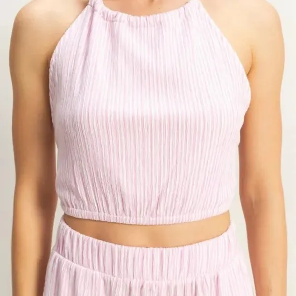 ✨NWT‎ HYFVE Striped Halter Neck Top and Pants Set - Image 4