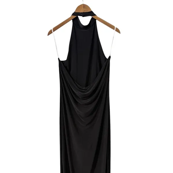 Lulus Flawless Expression Black Mock Neck Halter Maxi Dress size XL NWT - Image 7