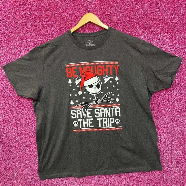 The Nightmare Before Christmas Jack Skellington Be Naughty T-Shirt 3XL - Image 3