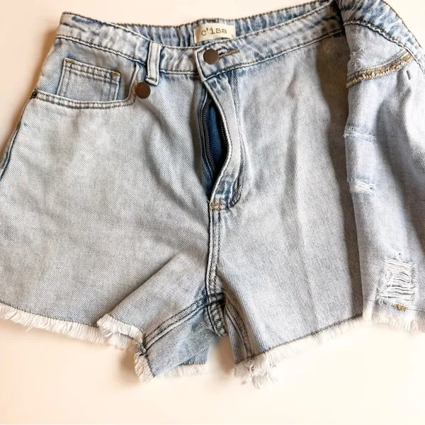 C’isa Crossover Lightwash Denim Skort Sz Small - Image 7