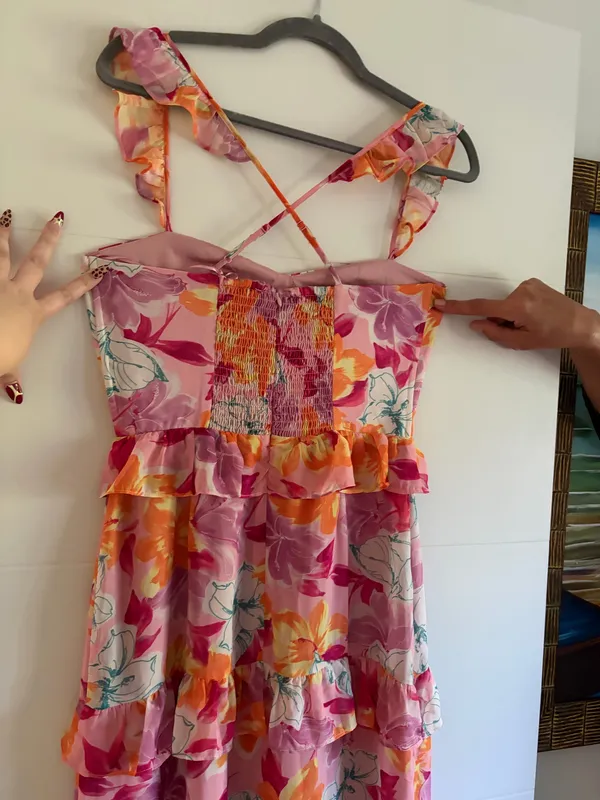 WAYF Hibiscus Floral Ruffle Maxi Dress - Image 4