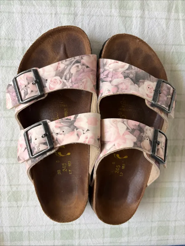 Papillio Pink Floral Double-Buckle Slide Sandals - Image 2
