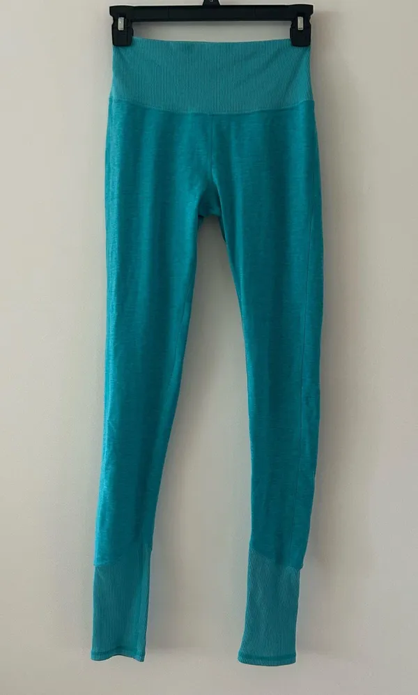 Alo Yoga Alosoft Bright Blue Athletic Leggings Size XS - Image 2