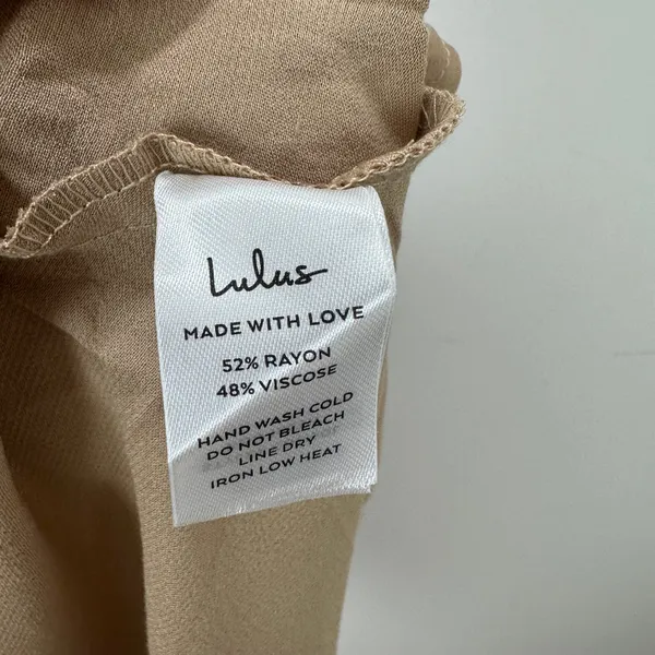 Lulus Sleek and Sweet Champagne Satin Cutout Backless Slip Midi Dress XL NWT - Image 7