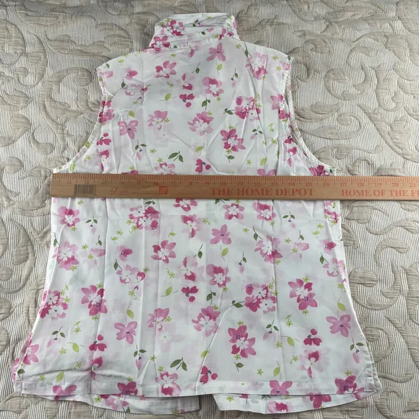 Victoria's‎ Secret Vintage 2003 Pink Floral Cotton Pajama Set XS Sleeveless Top - Image 8