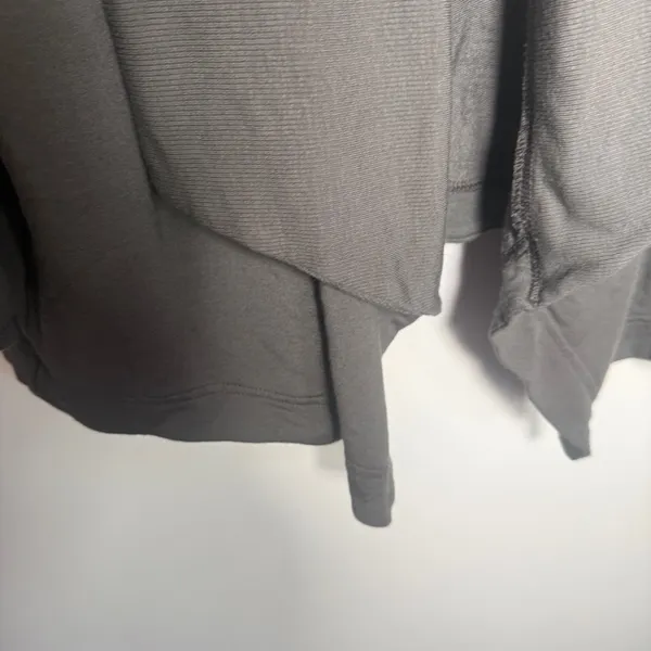 Athleta Draped Open-Front Cardigan - Charcoal Gray Large - Image 5