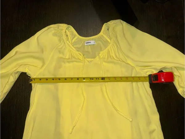 Women's Sonoma Goods For Life® Linen-Blend Midi Dress Butter Yellow Size S - Image 4