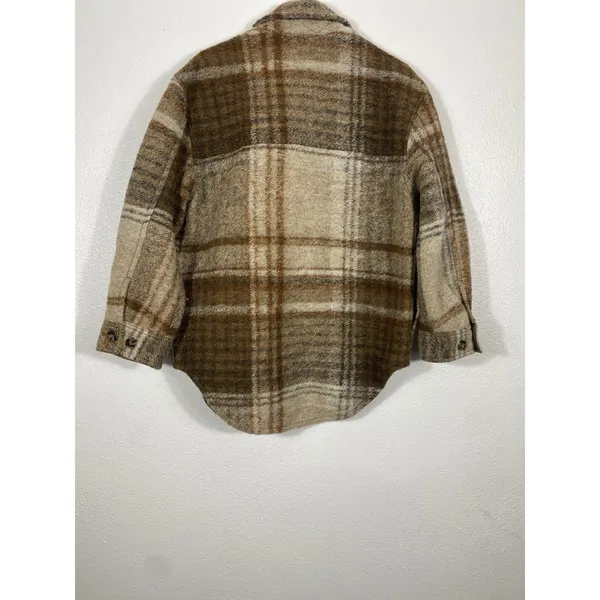 Wilfred Free Aritzia The Ganna Womens Wool Plaid Shacket Jacket M Oversized - Image 8