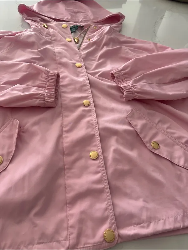 Lauren Ralph Lauren Baby Pink Windbreaker Rain Jacket Windbreaker‎ size XL - Image 2