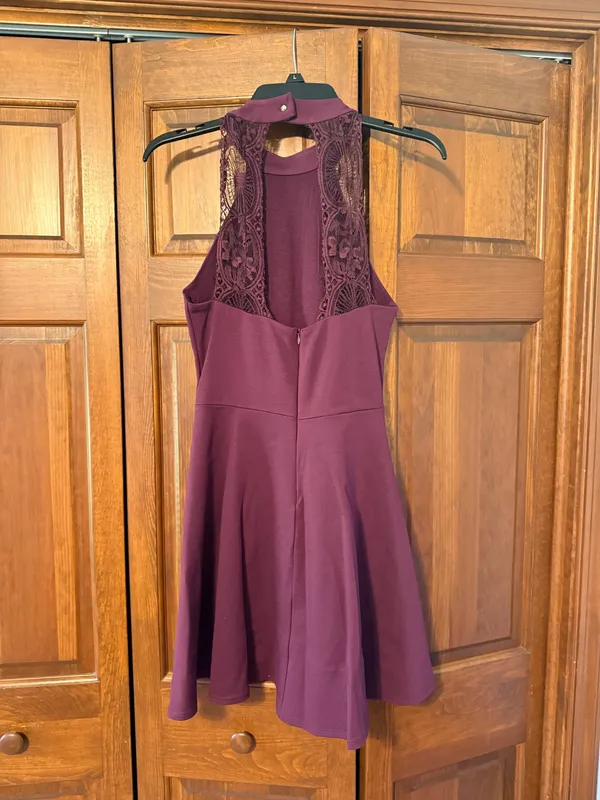 Lulus Dress Wine Red Mini - Image 3