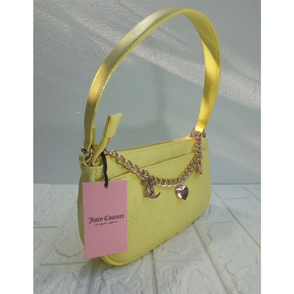 Juicy Couture Shoulder Bag $79 Yellow New Collection Easter Pendants Chain NWT - Image 8