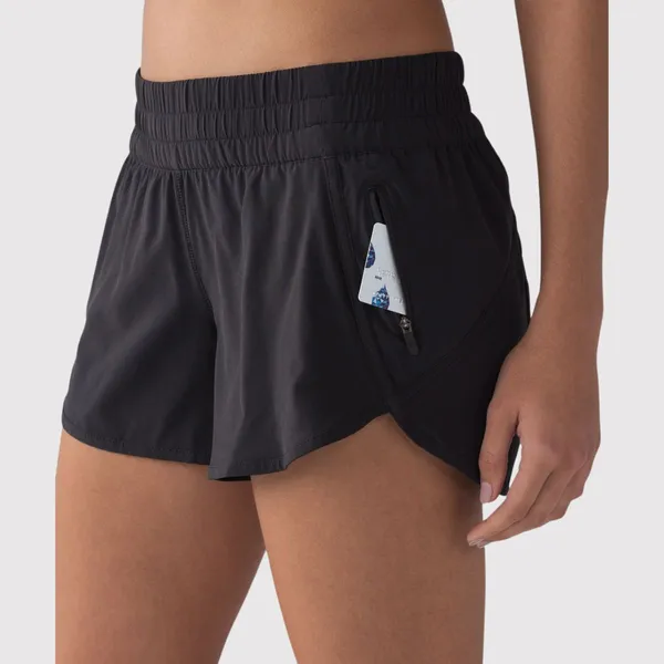 Lululemon Womens Shorts Black Tracker Swift Athletic Stretch Running Size 10 - Image 2