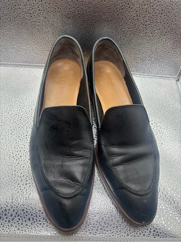Everlane The Modern Loafer Women’s Size 8.5 Black Leather Slip On Made In Italy - Image 2