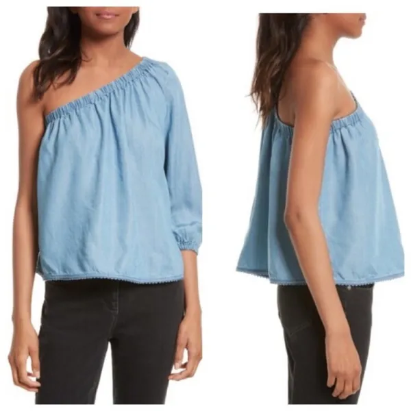 NWT Rebecca Minkoff chambray blue Harmony top - Image 3