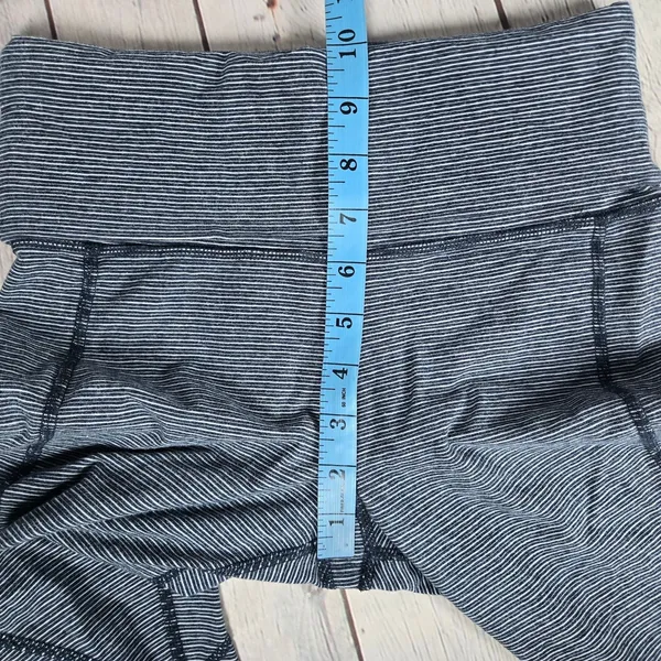 Calvin Klein Performance Athletic Fold Over Leggings Striped‎ Stretch Women's S - Image 11