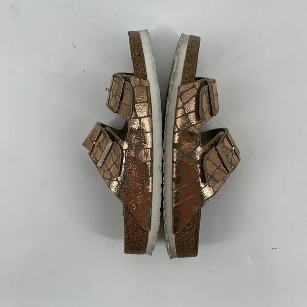 Birkenstock Arizona Gator Gleam Copper Two-Strap Comfort Sandal EU 38‎ US 7 - Image 6