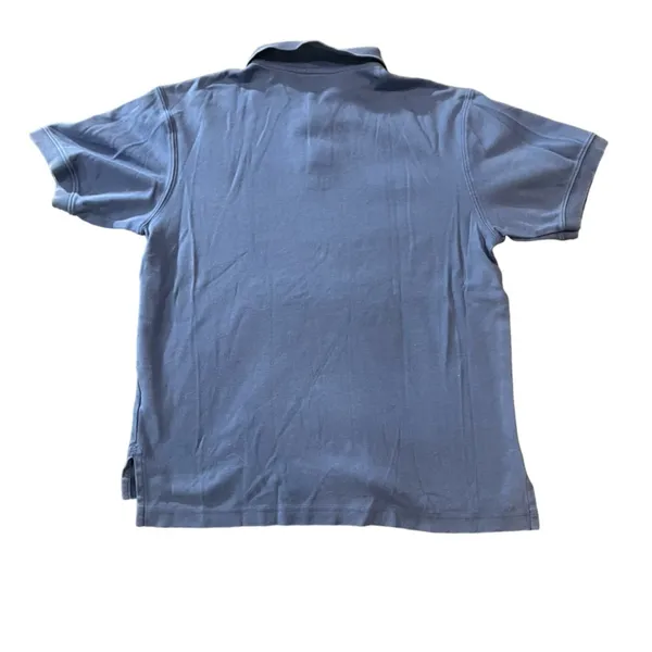 Lands’‎ End Polo Shirt Kids Large Blue Short Sleeve Solid Classic Casual Golf - Image 4
