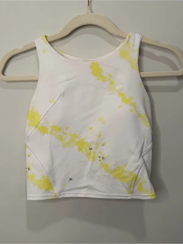 Lululemon Invigorate Training Tank Top Cross Court Wash Electric Lemon Size 6 - Image 3