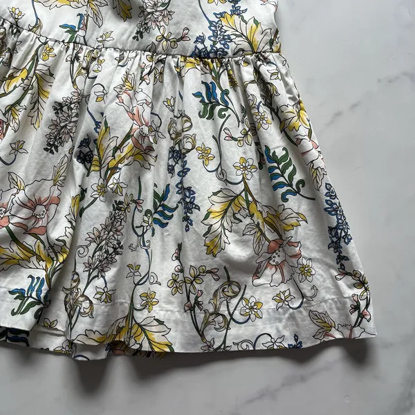 AMUR Zazie Floral Mini Shift Dress Organic Cotton Tiered Babydoll Print Size 10 - Image 12