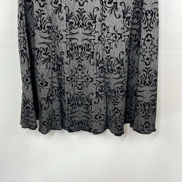 J. Jill Flared Skirt Velvet design side Zipper size 14 - Image 7