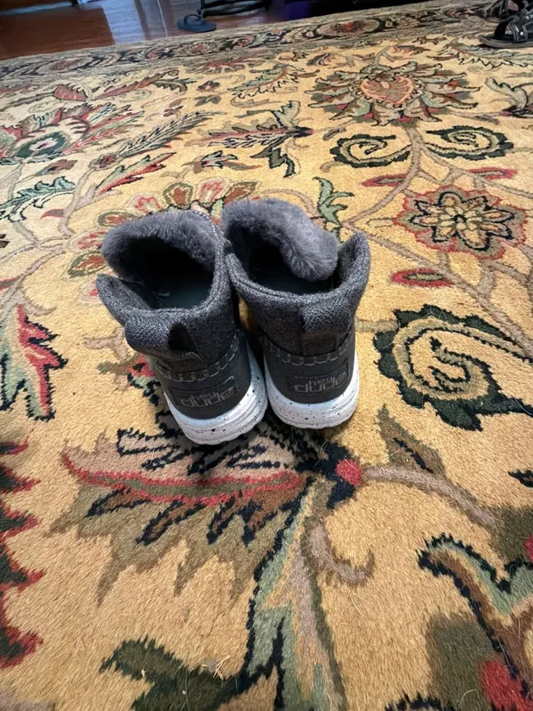 Hey Dude Women's Denny Wool Faux Shearling Boots Grey - Image 3