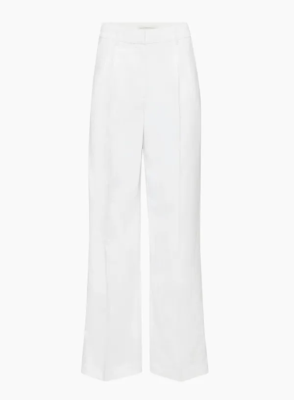 Aritzia White Linen Effortless Pants - Image 3