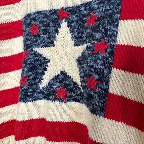 Marisa Christina American Flag Crewneck Knit Sweater - Image 7