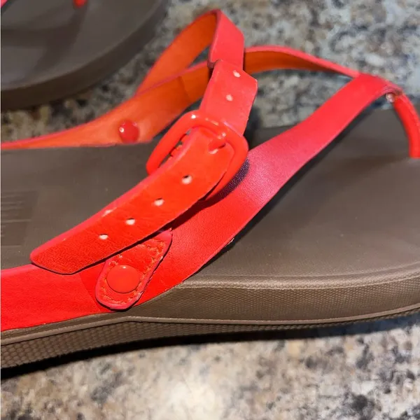 FitFlop red sandals women’s size 8, (worn a few times) without box - Image 5