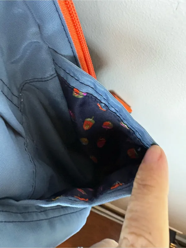 Vera Bradley Lighten Up Grand Backpack Mineral Blue Orange Laptop Travel - Image 15