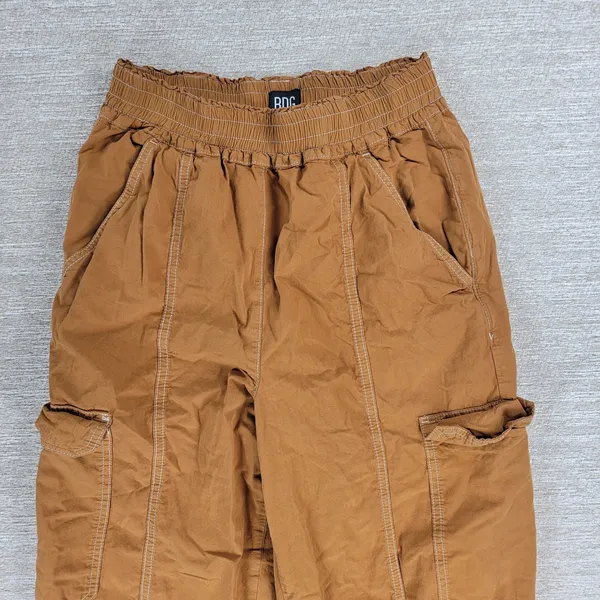 BDG Urban Outfitters Cargo Joggers Size M Brown High Rise Baggy Gorpcore Utility - Image 8