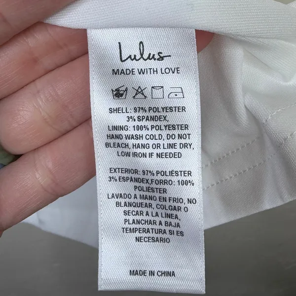 NEW Lulus Yvonne Ivory Jacquard Satin One-Shoulder Open Back Mini Dress Small - Image 11
