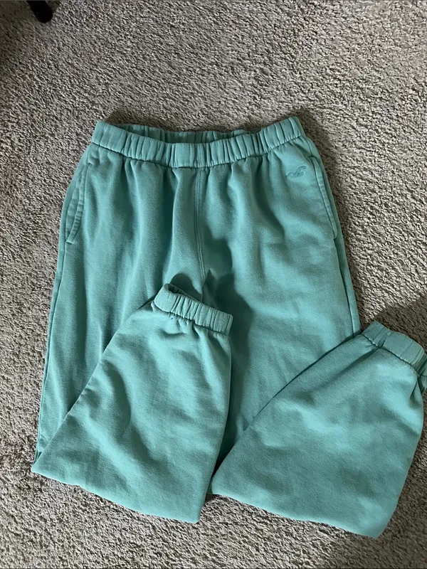 Hollister Teal Adjustable Rise Sweat Joggers - Image 3