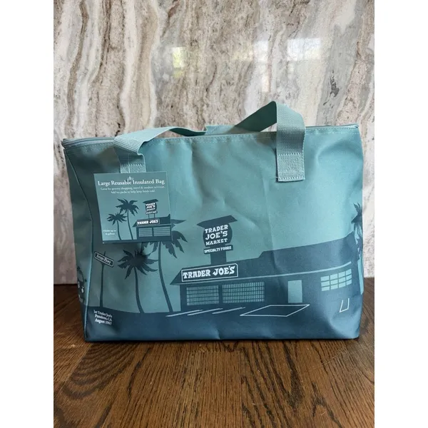 Trader Joe's Cooler Bag Teal Green Large Insulated NEW 8 gal Ships Quick - Image 9